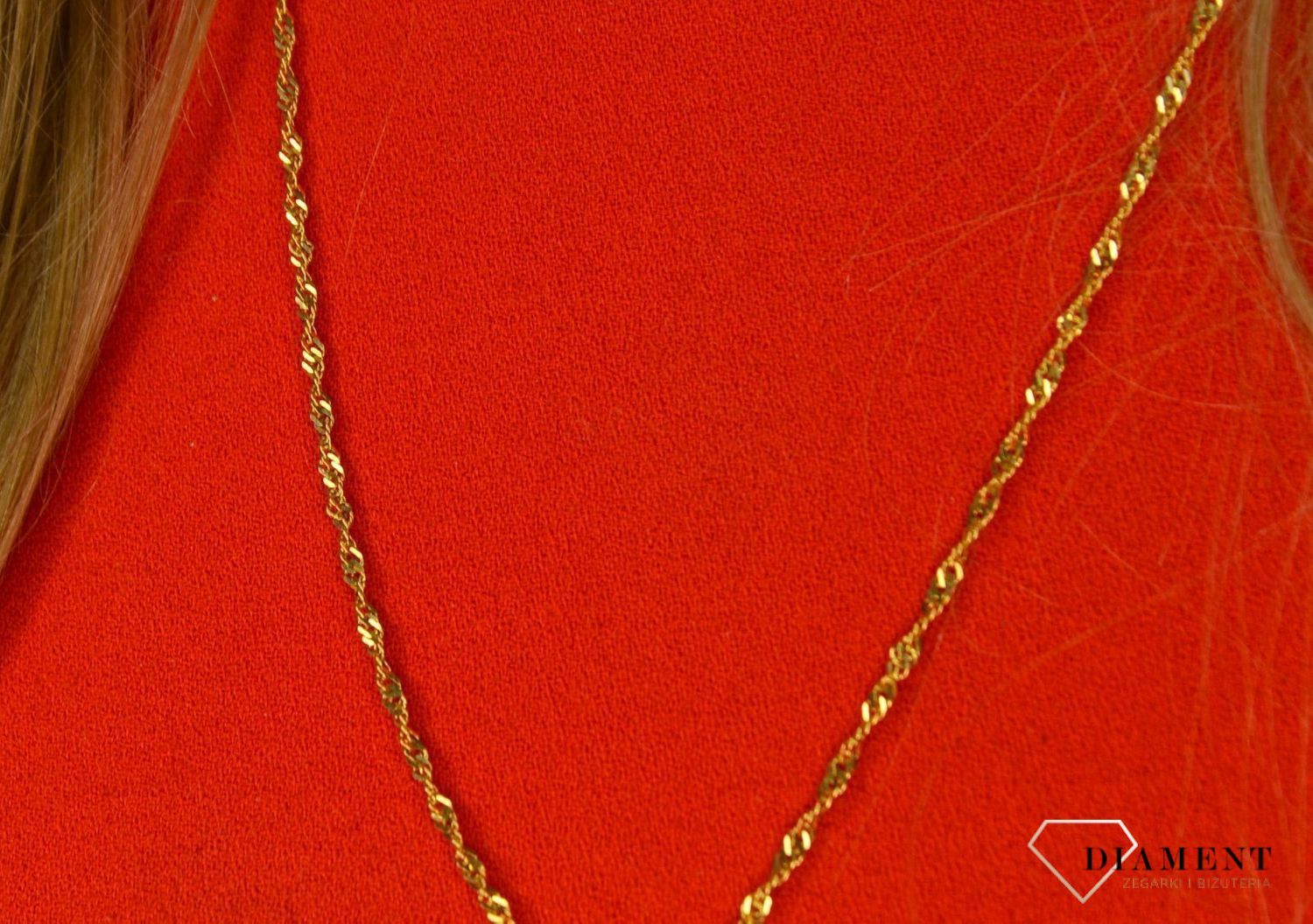 Złoty łańcuszek 585 Singapur 2,5 mm DIA-LAN-1148-585 2,5mm ✅ Złoty łańcuszek o splocie singapur wykonany z najwyższej jakości złota próby 585 ✅.jpg